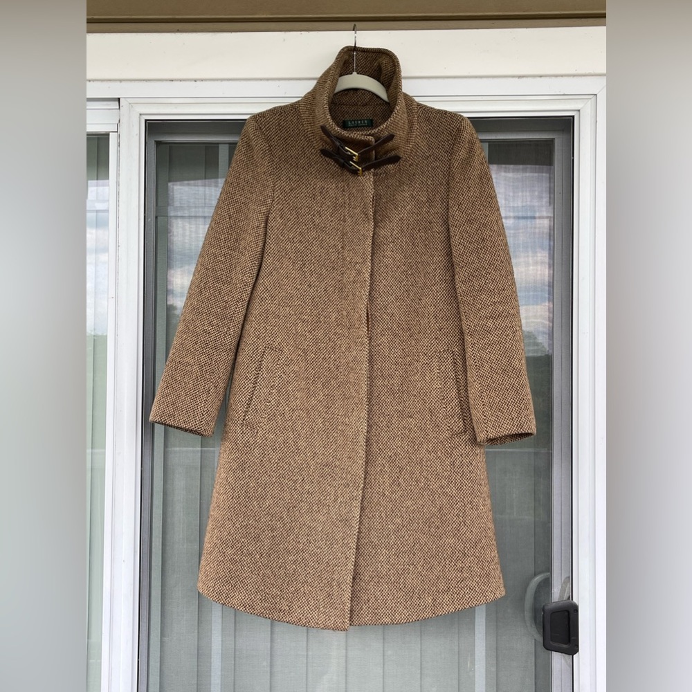 Ralph Lauren Women’s Coat Size 4 Brown Herringbone